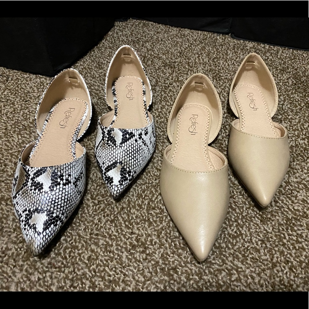 Point toe flats